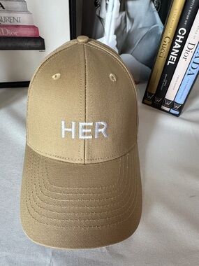 Burberry Beauty HER Embroidered Baseball Cap - Camel
